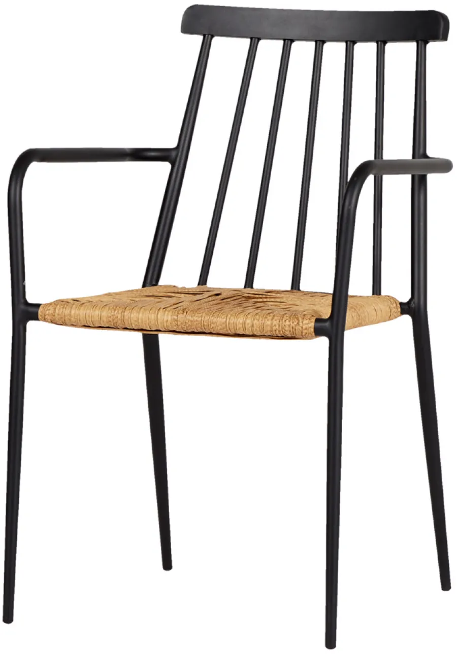 Envy Havestole*Havestol stabelbar alu/rattan sort - Sort/nature