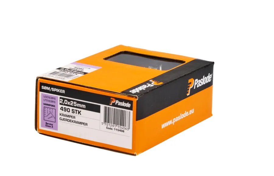 Paslode Søm*Hegnskrampe 2,0 x 25 mm 490 stk. -