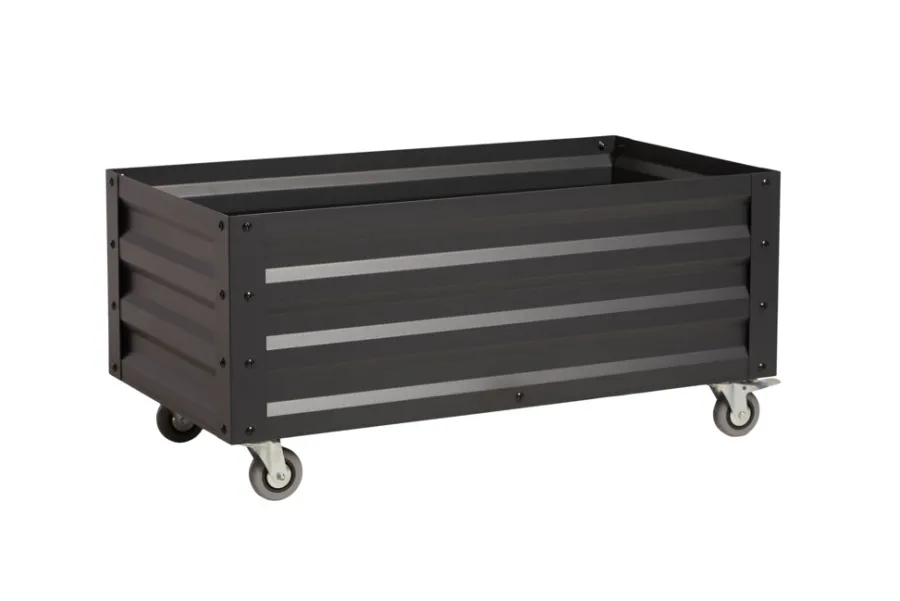 Garden® Planteborde & Højbede*Højbed på hjul sort 80 x 45 x 40 cm -