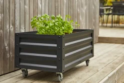 Garden® Planteborde & Højbede*Højbed på hjul sort 80 x 45 x 40 cm -