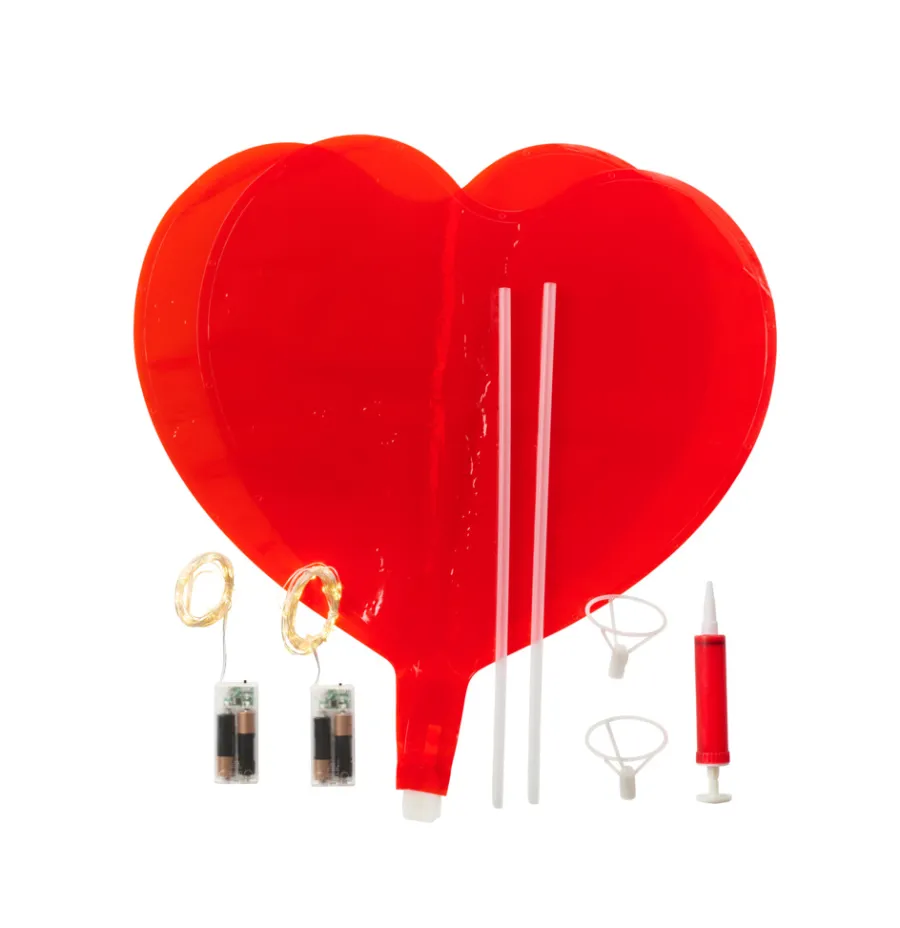 Pynt & Festudstyr*Hjerteballon 40 Micro-LED 2-pk.