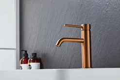Håndvaskarmatur*Håndvaskarmatur Slim vinkel kobberfinish