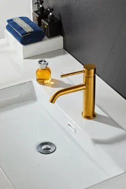 Håndvaskarmatur*Håndvaskarmatur Slim vinkel messingfinish