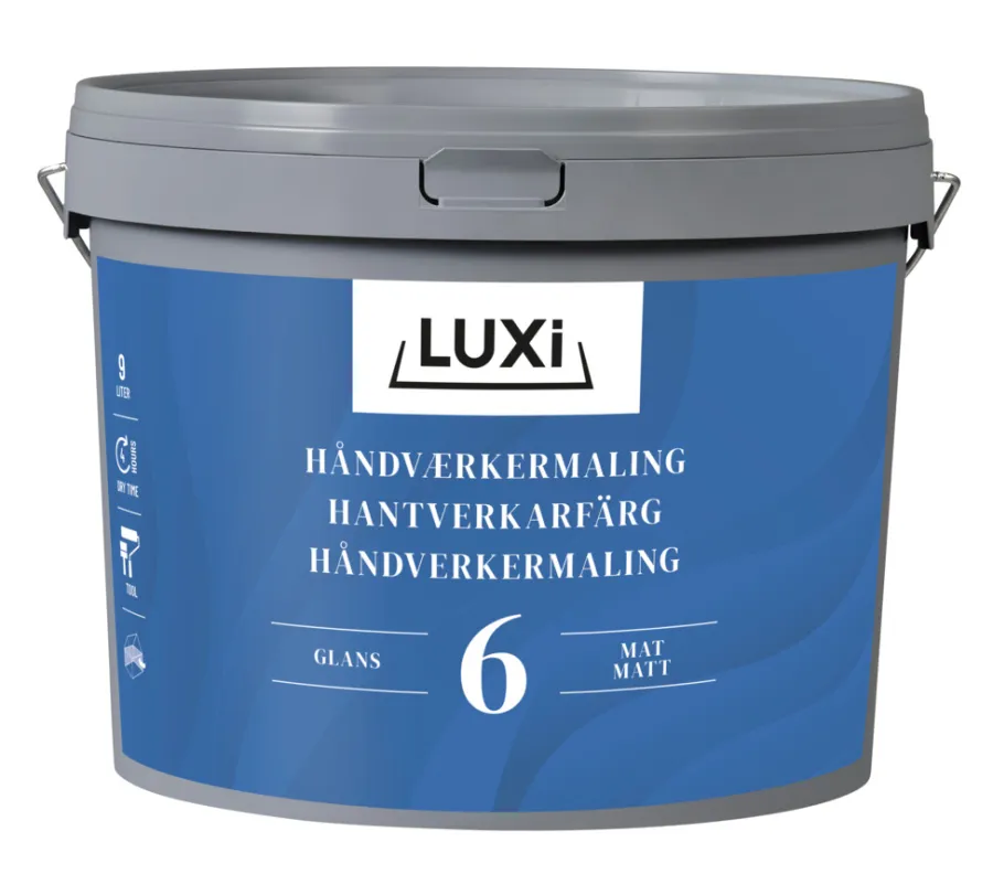 LUXI® Vægmaling*Håndværkermaling 6 10,8 liter - Hvid
