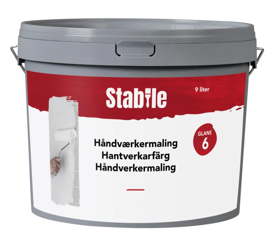 Stabile® Vægmaling*Håndværkermaling 6 9 liter - Hvid