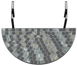 Sunlife® Haveborde|Caféborde & Caféstole*Hængebord altan Rom mosaik 70 x 36 cm - Multi/sort