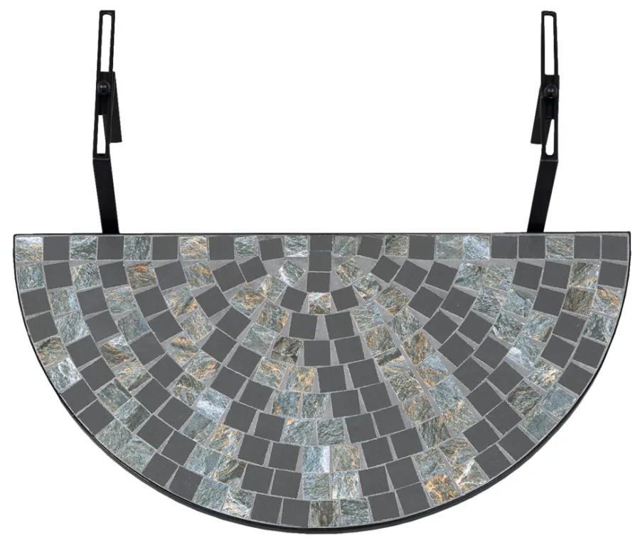 Sunlife® Haveborde|Caféborde & Caféstole*Hængebord altan Rom mosaik 70 x 36 cm - Multi/sort