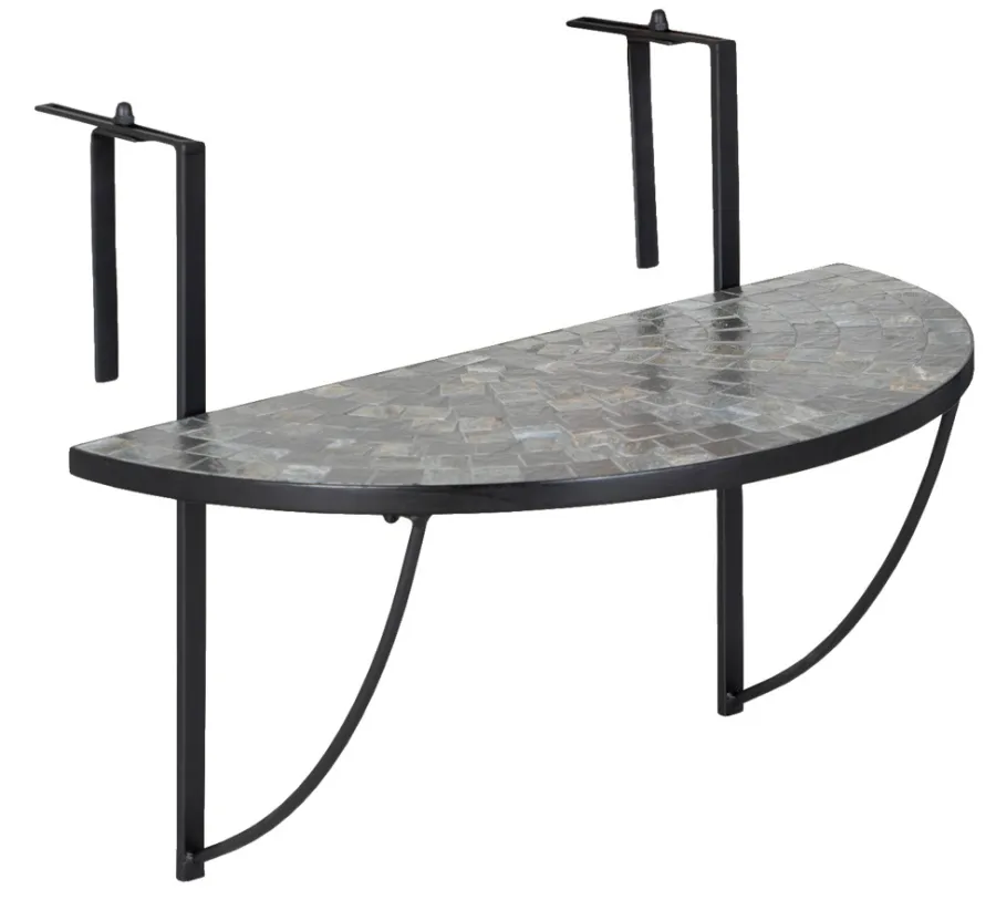 Sunlife® Haveborde|Caféborde & Caféstole*Hængebord altan Rom mosaik 70 x 36 cm - Multi/sort