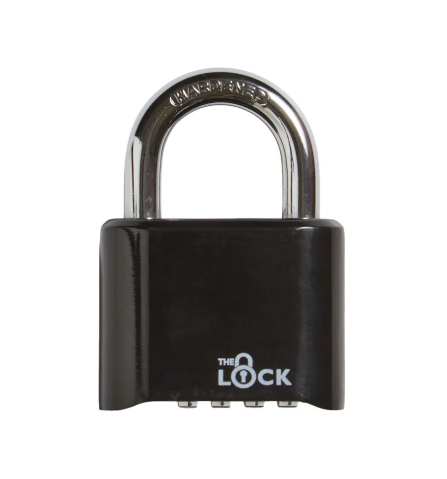 The lock Hængelåse*Hængelås m/kode i bunden 56 mm Sort