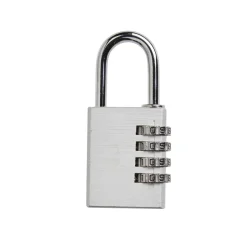 The lock Hængelåse*Hængelås m/kode 40 mm aluminium Sølv