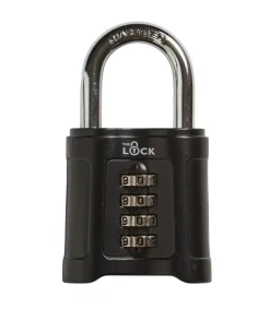 The lock Hængelåse*Hængelås m/kode 50 mm Sort