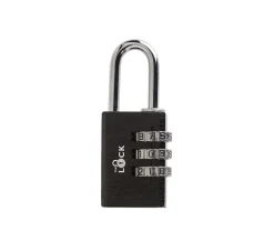 The lock Hængelåse*Hængelås m/kode 30 mm aluminium Sort