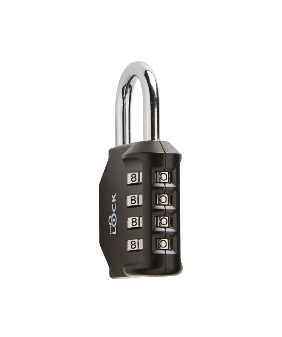 The lock Hængelåse*Hængelås m/kode 42 mm zink Sort