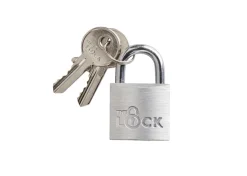 The lock Hængelåse*Hængelås m/to nøgler 30 mm aluminium Sølv