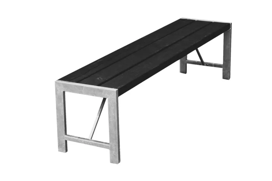 HORTUS Havebænke*bænk H-model fyrretræ sort 170 cm sort (grundmalet)