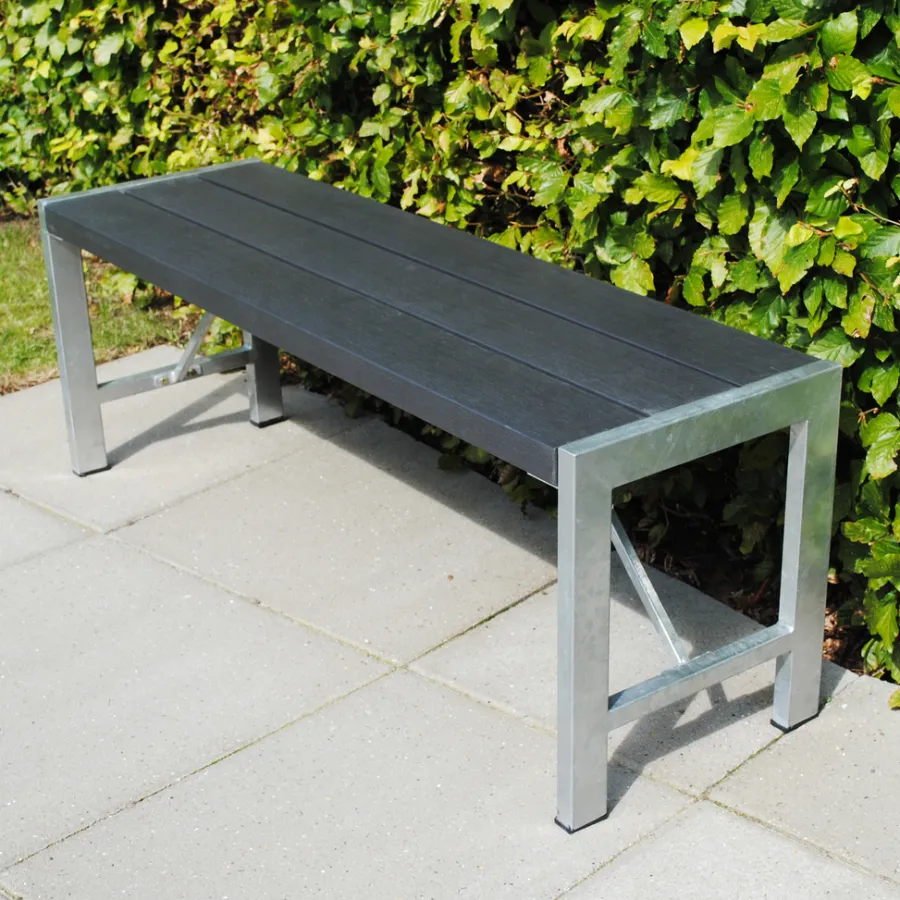 HORTUS Havebænke*bænk H-model nonwood 180 cm antracitgrå