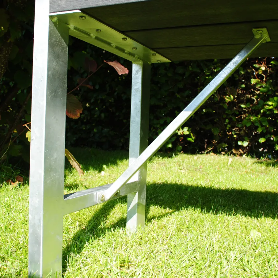 HORTUS Havebænke*bænk H-model nonwood 180 cm antracitgrå