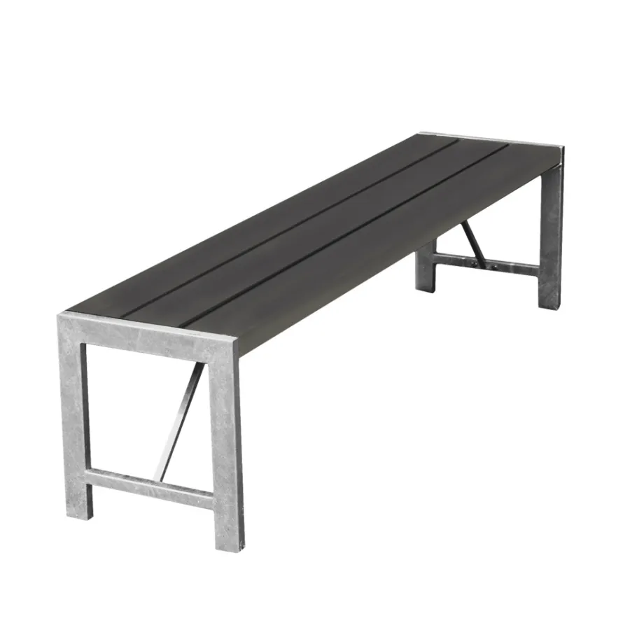 HORTUS Havebænke*bænk H-model nonwood 180 cm antracitgrå