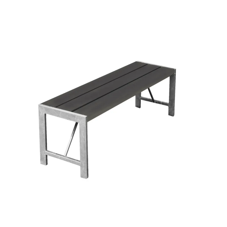 HORTUS Havebænke*bænk H-model nonwood 123 cm antracitgrå