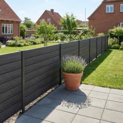 HORTUS Komposithegn*komposithegn startsæt H117 x B168 cm Antracitgrå