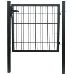 HORTUS Panelhegn|Havelåger*låge t/panelhegn sort 100 x 100 cm - webshop sort pulverlakering