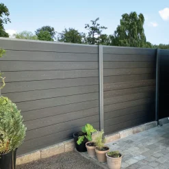 HORTUS Komposithegn*Premium Lucca komposithegn tilkøb H121 x B190 cm Antracitgrå