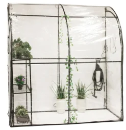 HORTUS Drivhuse Og Vægdrivhuse*vægdrivhus m/plastovertræk 215 x 200 x 100 cm