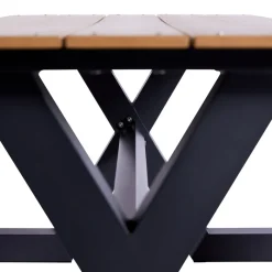 HORTUS Bord/Bænkesæt*X-model nonwood/alu 176 x 151 cm Teak og antracit