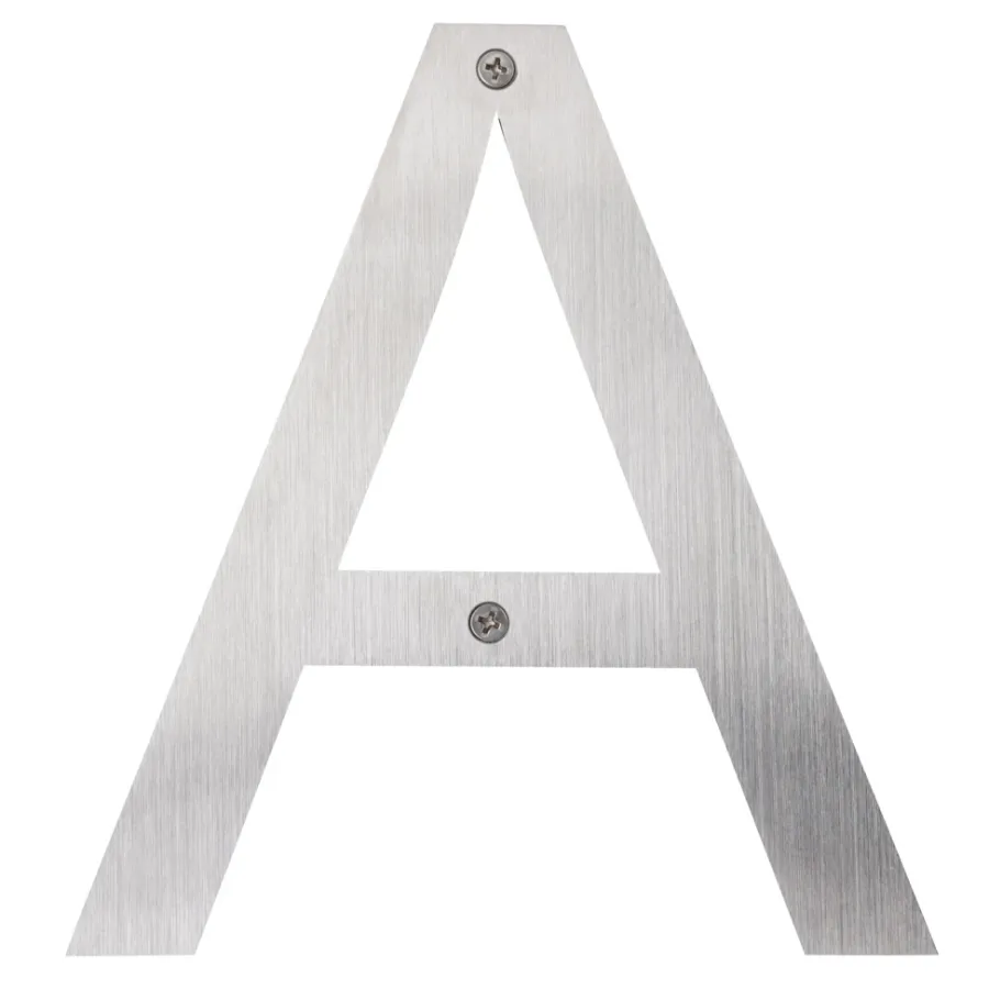 Husnumre & -Bogstaver*Husbogstav A rustfrit stål 25 cm