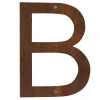 Husnumre & -Bogstaver*Husbogstav B stål rustlook 40 cm