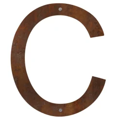 Husnumre & -Bogstaver*Husbogstav C stål rustlook 40 cm