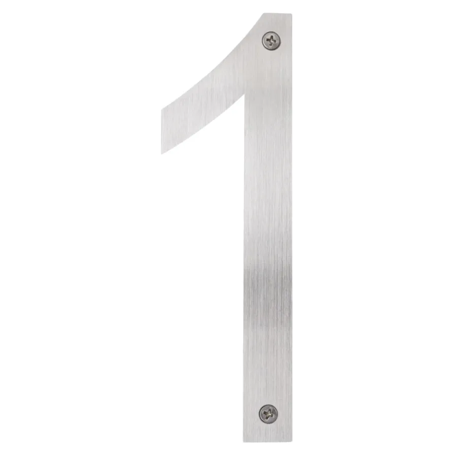 Husnumre & -Bogstaver*Husnummer 1 rustfrit stål 25 cm