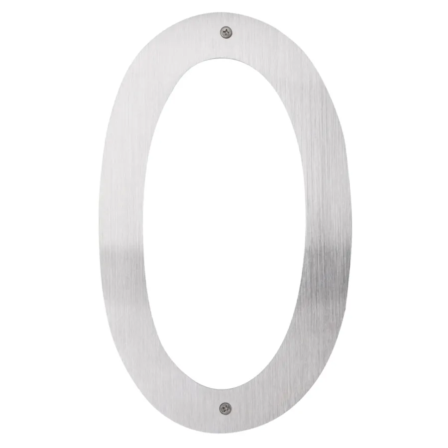Husnumre & -Bogstaver*Husnummer 0 rustfrit stål 40 cm