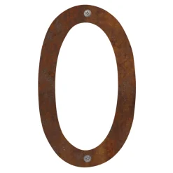 Husnumre & -Bogstaver*Husnummer 0 stål rustlook 25 cm