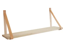Royal Hylder*Hylde i massiv eg 20 x 80 cm med læderstropper