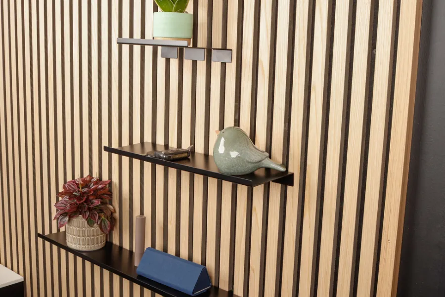 HOME it Hylder|Akustikpaneler & Tilbehør*Hylde til akustikpanel 40 cm sort Mat sort