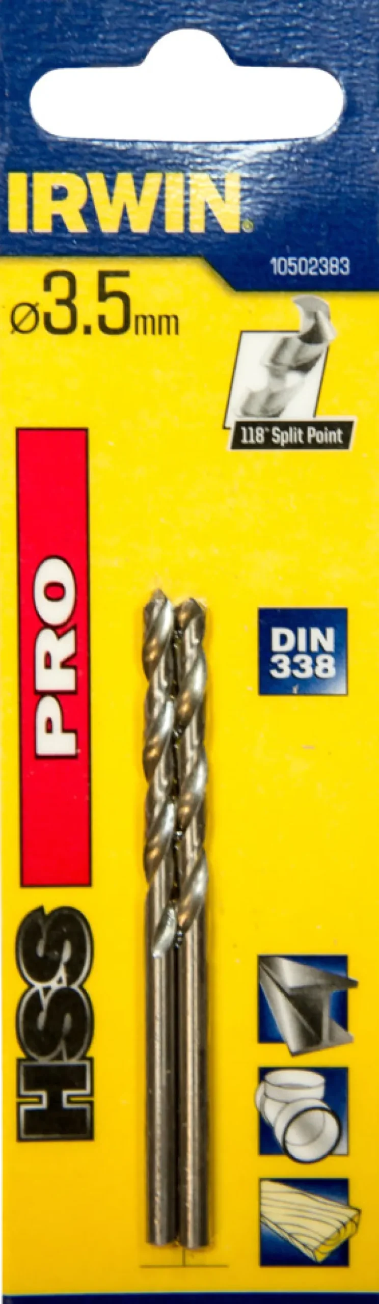 Irwin Bor & Bits*HSS Pro bor Ø3,5 mm 2 stk.