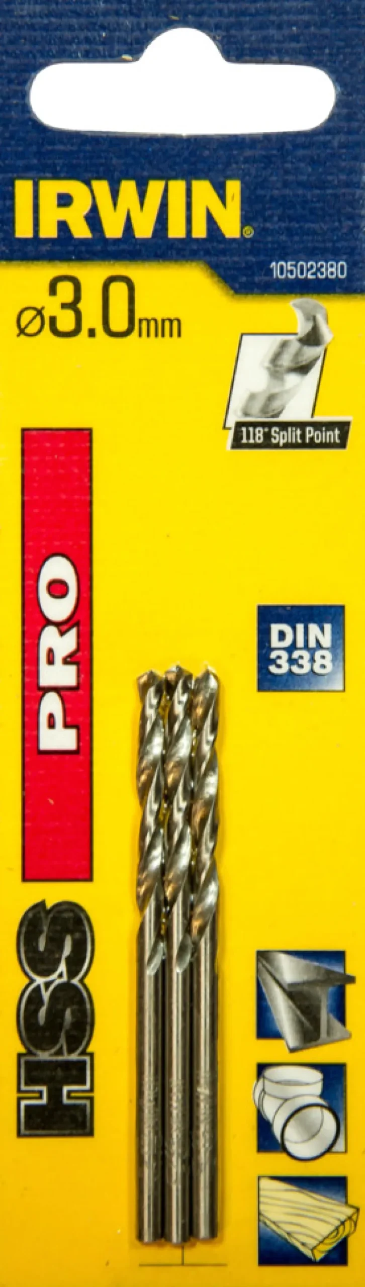 Irwin Bor & Bits*HSS Pro bor Ø3 mm 3 stk.