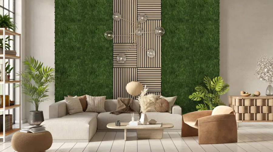 Jangal Grønne Vægpaneler|Akustikpaneler & Tilbehør*Modular Wall mospanel 52 x 52 cm - Dark Green Dark Green Moss