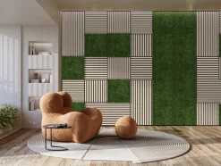 Jangal Grønne Vægpaneler|Akustikpaneler & Tilbehør*Modular Wall mospanel 52 x 52 cm - Dark Green Dark Green Moss