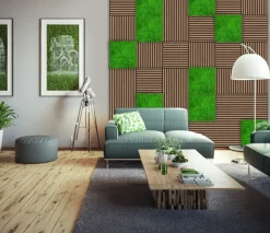 Jangal Grønne Vægpaneler|Akustikpaneler & Tilbehør*Modular Wall mospanel 52 x 52 cm - Rich Green Rich Green Moss