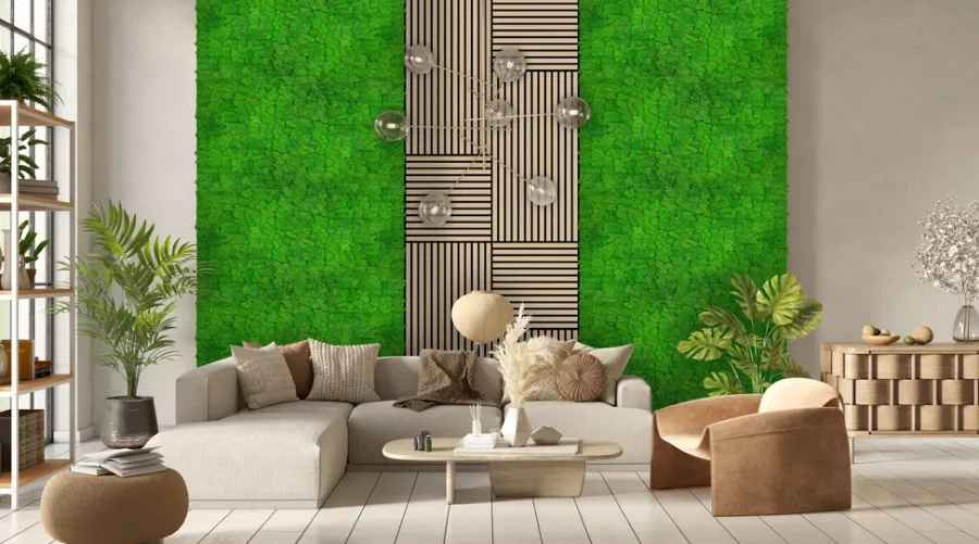 Jangal Grønne Vægpaneler|Akustikpaneler & Tilbehør*Modular Wall mospanel 52 x 52 cm - Rich Green Rich Green Moss