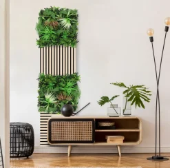 Jangal Grønne Vægpaneler|Akustikpaneler & Tilbehør*Modular Wall plantepanel 52 x 52 cm - Exotic Mix