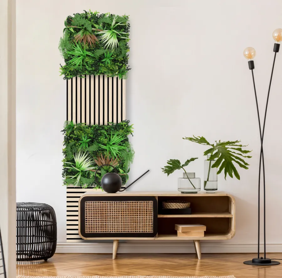 Jangal Grønne Vægpaneler|Akustikpaneler & Tilbehør*Modular Wall plantepanel 52 x 52 cm - Exotic Mix