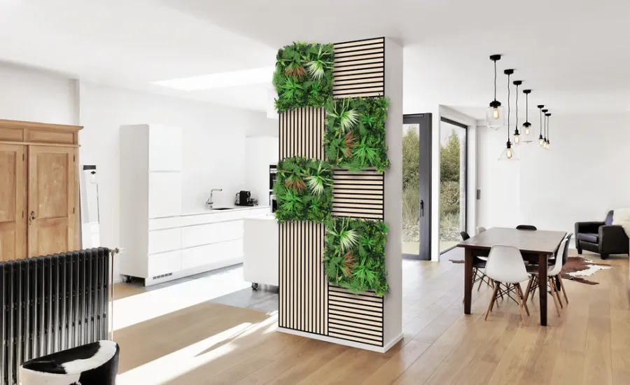 Jangal Grønne Vægpaneler|Akustikpaneler & Tilbehør*Modular Wall plantepanel 52 x 52 cm - Exotic Mix