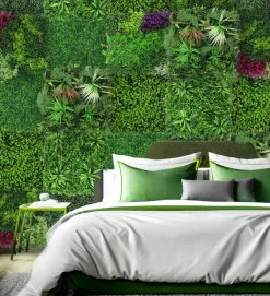 Jangal Grønne Vægpaneler|Akustikpaneler & Tilbehør*Modular Wall plantepanel 52 x 52 cm - Buxus