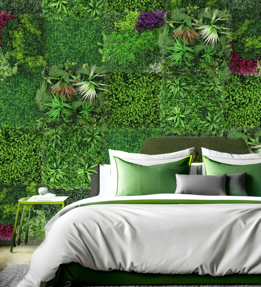 Jangal Grønne Vægpaneler|Akustikpaneler & Tilbehør*Modular Wall plantepanel 52 x 52 cm - Buxus