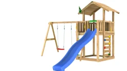 Jungle Gym Jungle Gym Legetårne*Chalet 2.1 legetårn med rutsjebane & gyngestativ Natur