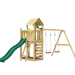 Jungle Gym Jungle Gym Legetårne*Safari legetårn m/grøn rutsjebane & gynger grøn Natur