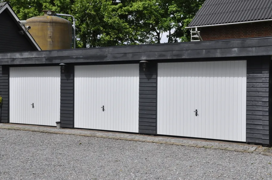 Garageporte & Tilbehør*Jyde stålvippeport 248 x 209 cm hvid
